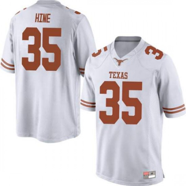 Men's University of Texas #35 Russell Hine Game Embroidery Jersey White